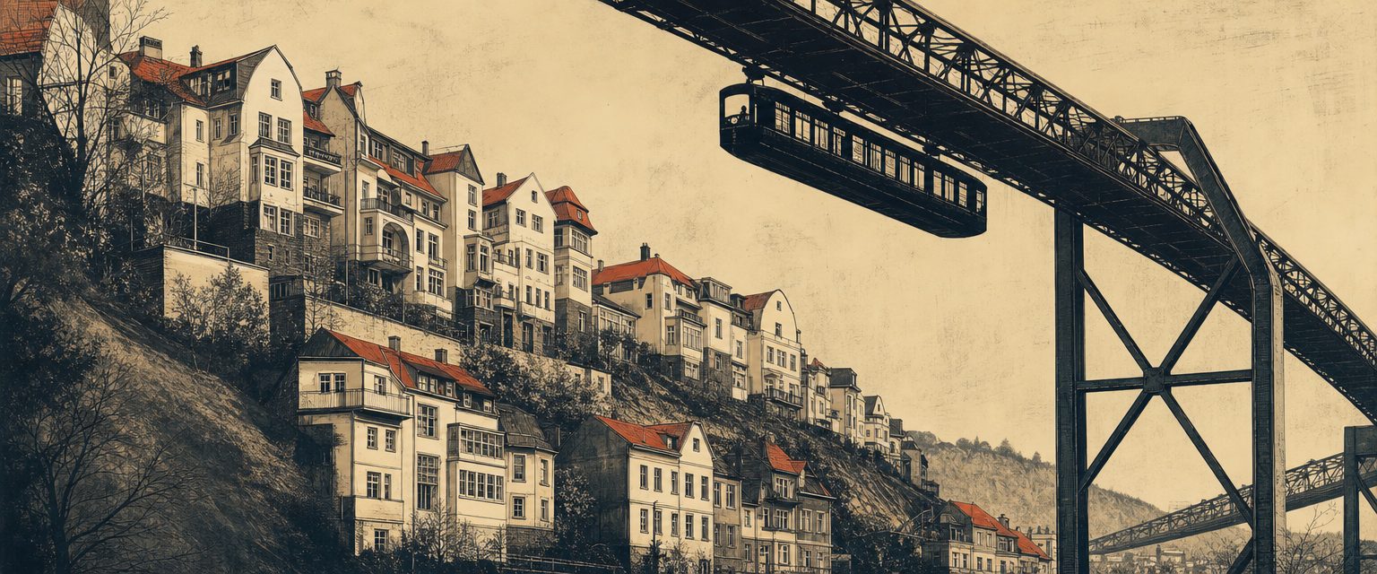 Wuppertal Schwebebahn und Wohngebäude — WBS und Sozialwohnungen in Wuppertal